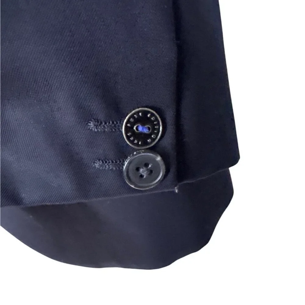 IKKS Pure Edition Mens Navy Blazer Jacket Size 54 100% Polyester